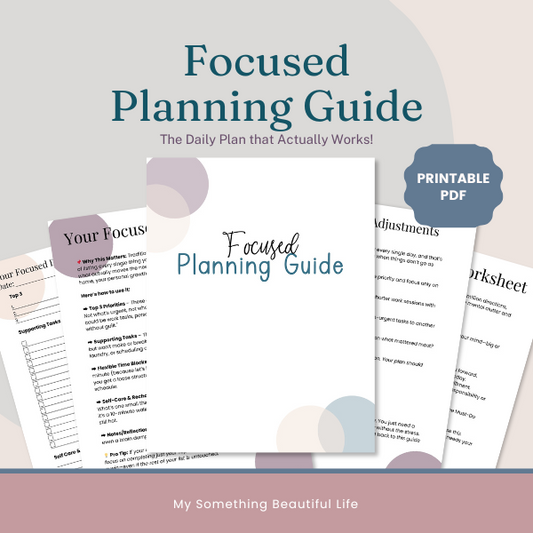 Focused Daily Plan - Digital File PDF