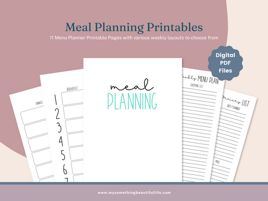 Meal Planning Printables - Digital File PDF