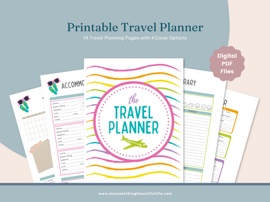 Travel Planner Printable - Digital File PDF